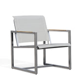 Pine Stainless Steel & Teak Outdoor Sling Chair